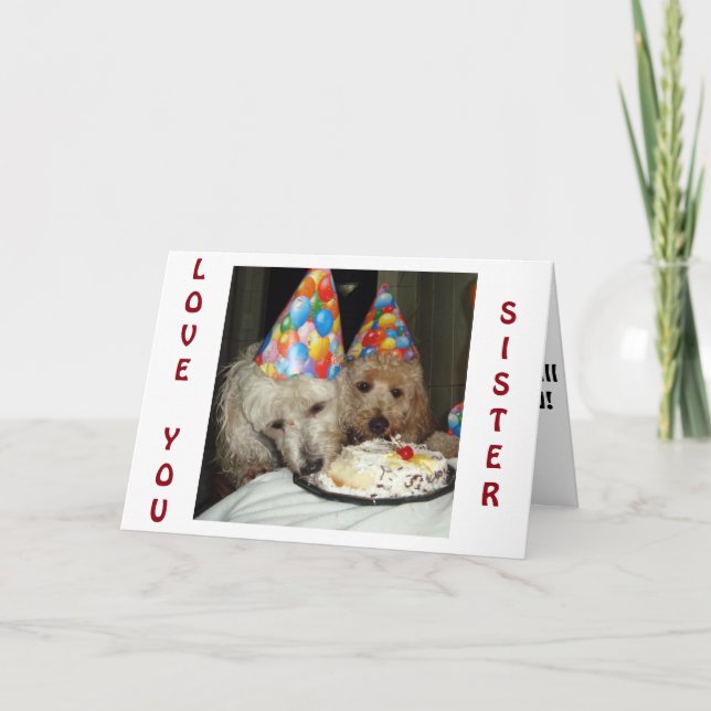 TARJETA EL CUMPLEAÑOS DE LA HERMANA - ¡RECUERDE TODO LO QU (Anverso)