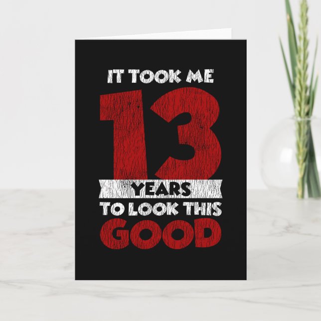 Tarjeta El Cumpleaños De Los 13 Años Me Llevó A Ver Bien. (Anverso)