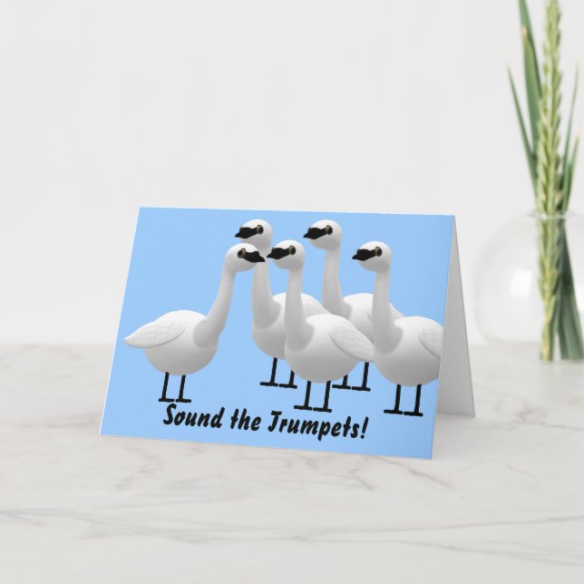 Tarjeta El cumpleaños de los Trumpets (Anverso)