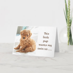 TARJETA EL CUMPLEAÑOS DE MI GEMELA DEBE SER EL MEJOR HASTA