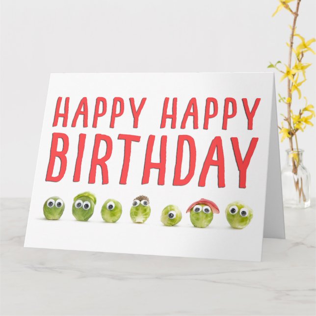 Tarjeta El cumpleaños de Silly Sbrots - regalo gracioso pa (flor amarilla)
