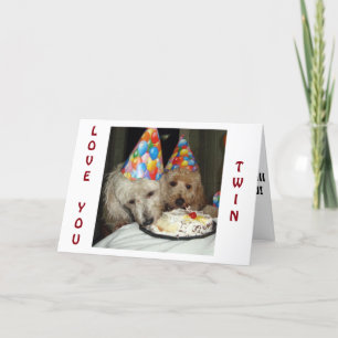 TARJETA **EL CUMPLEAÑOS DE TWIN** RECUERDA TODO LO QUE HEM