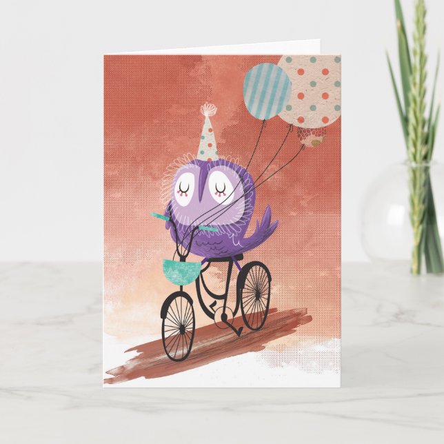 Tarjeta ¡El cumpleaños de Whooooooooo es él?! (Anverso)