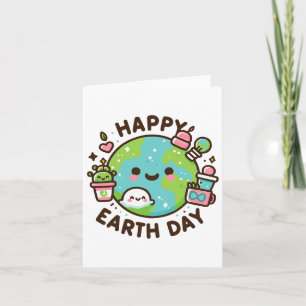 Tarjeta El cumpleaños del planeta Tierra de Guay dice feli