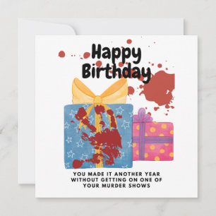 Tarjeta El cumpleaños del verdadero crimen no termina en u
