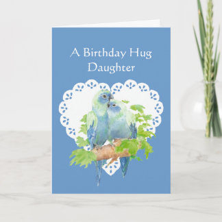 Tarjeta El cumpleaños desea a la hija del pájaro del loro