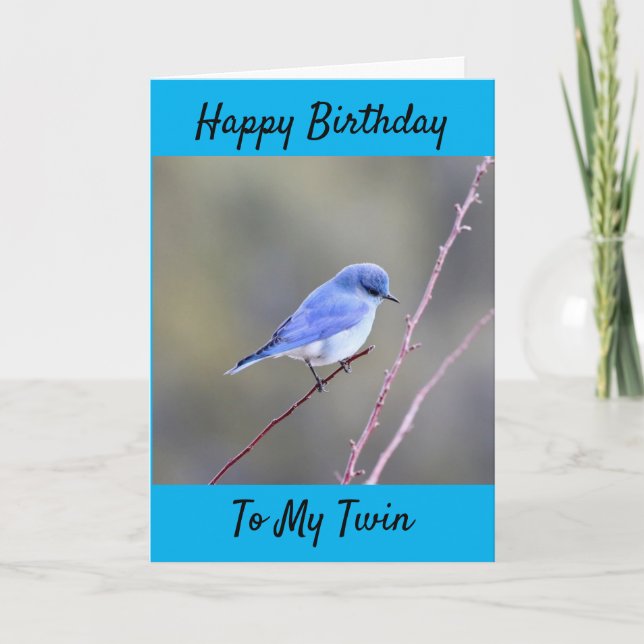 TARJETA EL CUMPLEAÑOS DESEA A MI **HERMANA DE TWIN** (Anverso)