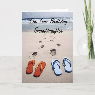 TARJETA EL CUMPLEAÑOS **ESTILO DE LA PLAYA DE GRANDDAUGTHE
