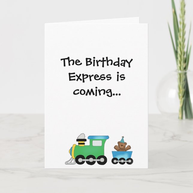 Tarjeta El cumpleaños expreso (Anverso)