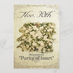 Tarjeta El cumpleaños florece el 30 de noviembre la "