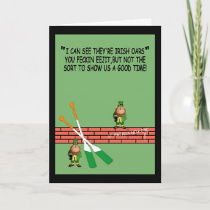 Tarjeta El cumpleaños irlandés divertidísimo
