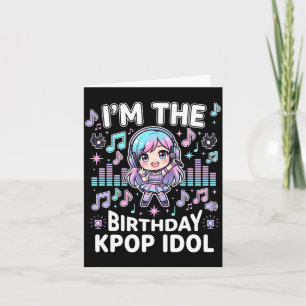 Tarjeta El Cumpleaños Kpop Idol Chibi Girls K Pop Tema