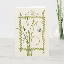 Tarjeta El cumpleaños/la vida es maravillosos