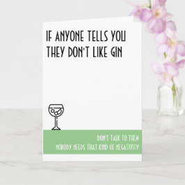 Tarjeta El cumpleaños verde estándar de Gin Lover