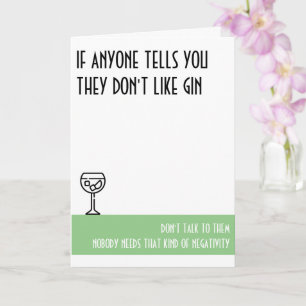Tarjeta El cumpleaños verde estándar de Gin Lover