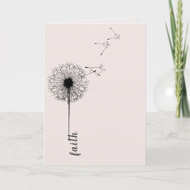 Tarjeta El dandelion negro y la inspiración del corazón (Anverso)