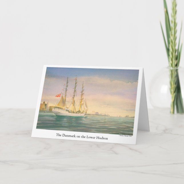 Tarjeta El Danmark en el bajo Hudson (Anverso)
