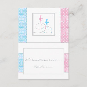 Tarjeta el del lugar de la tabla del bautismo de