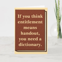 Tarjeta El derecho no es una donación