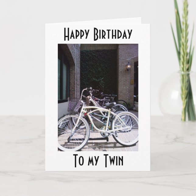 TARJETA EL DESEO DE CUMPLEAÑOS DE TWIN ES HACER UN CAMINO  (Anverso)
