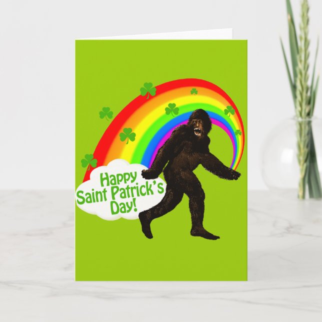 Tarjeta El día Bigfoot de St Patrick (Anverso)