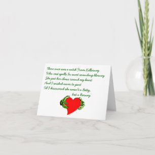 Tarjeta El día Claddagh gaélico de St Patrick y quintilla