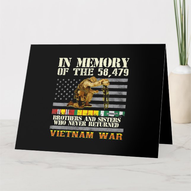 Tarjeta El Día Conmemorativo En Memoria De Los Veteranos D (Anverso)