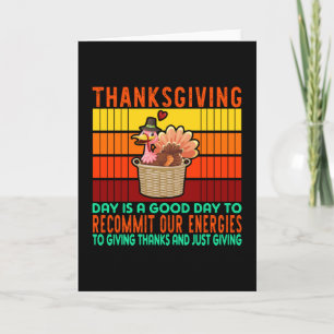 Tarjeta El Día de Acción de Gracias Es un Buen Día