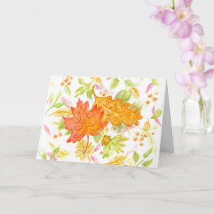 Tarjeta El Día de Acción de Gracias Hermoso deja carta rel