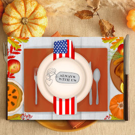 Tarjeta El Día de Acción de Gracias militar siempre es un 