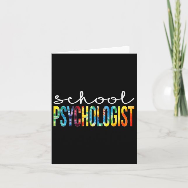 Tarjeta El Día De Apreciación Del Psicólogo Tie Dye De Vue (Anverso)