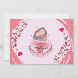 Tarjeta el día de la madre de la ilustracion, una madre fl