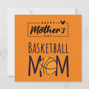 Tarjeta El Día de la Madre en el Baloncesto para mamá