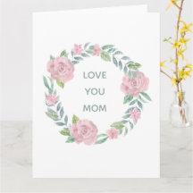 El día de la madre floral ama amor a tu mamá tarje