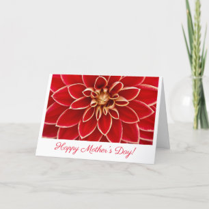 Tarjeta El día de la madre, hermosa foto con flores rojas