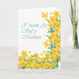 Tarjeta El Día de la Madre, mam AR Sul y Mamau, Galés