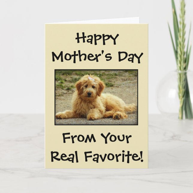Tarjeta El día de la madre personalizado de la foto del pe (Anverso)