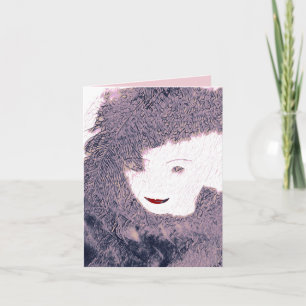 Tarjeta El día de la madre púrpura púrpura hermoso deseo