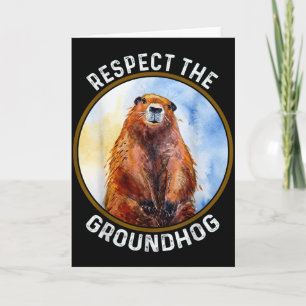 Tarjeta El Día de la Marmota Respeta la Marmota