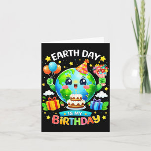 Tarjeta El día de la Tierra es el cumpleaños fiesta del me