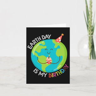 Tarjeta El Día De La Tierra Es Mi Camisa De Cumpleaños Par