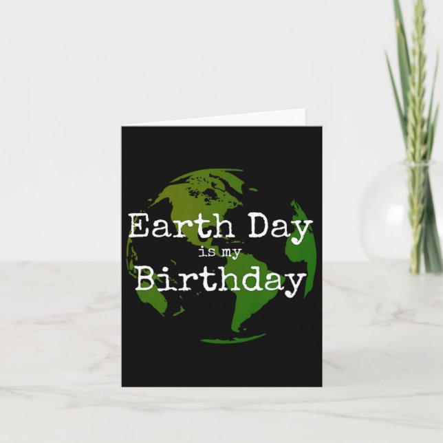 Tarjeta El Día de la Tierra es mi cumpleaños 2 (Anverso)