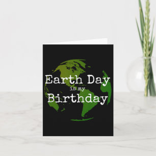 Tarjeta El Día de la Tierra es mi cumpleaños 2