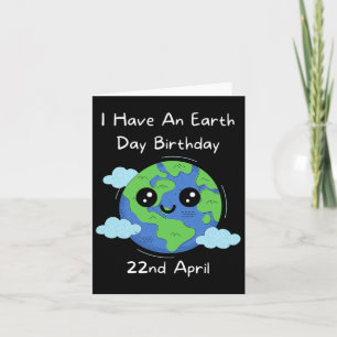 Tarjeta El Día De La Tierra Es Mi Cumpleaños Fiesta Ambien