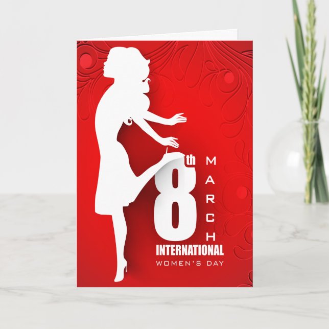 Tarjeta El día de las mujeres internacionales (Anverso)