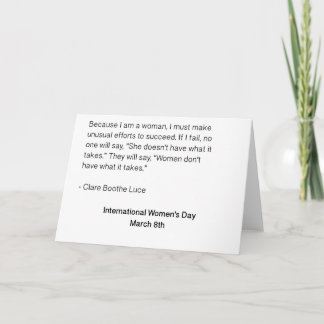 Tarjeta El día de las mujeres internacionales - todas las