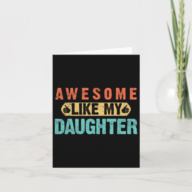Tarjeta El Día De Los Hijos, Los Padres, Increíble Como Mi (Anverso)