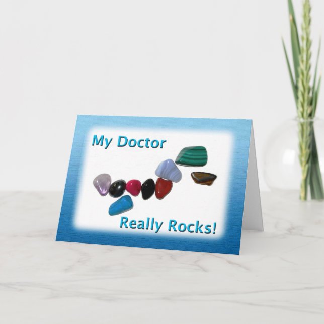 Tarjeta El día de los médicos felices mis rocas del doc. (Anverso)