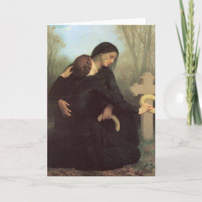 Tarjeta El Día de los Muertos de William Adolphe Bouguerea (Anverso)