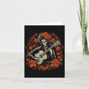 Tarjeta El Día De Los Muertos Del Esbozo De Halloween Muer